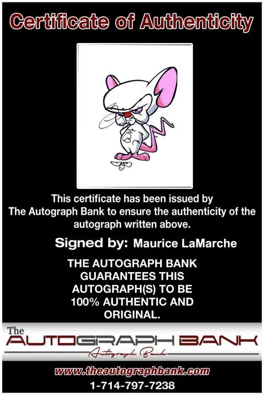 Maurice Lamarche — Maurice Lamarche signed celebrity 8x10 W/Certificate (A0013), image 2