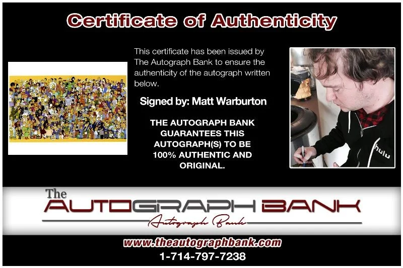 Matt Warburton — Matt Warburton authentic signed celebrity 8x10 photo W/Cert Autographed 2616a, image 2