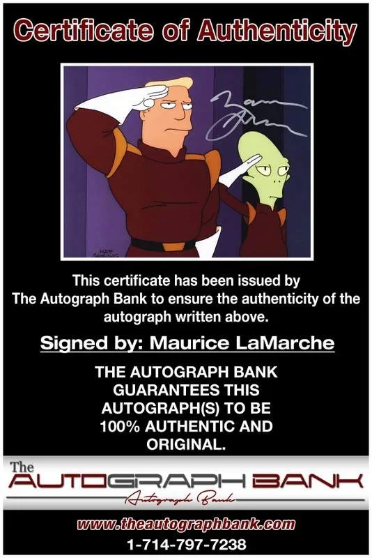 Maurice Lamarche — Maurice Lamarche authentic signed celebrity 8x10 W/Cert Autographed A0016, image 2