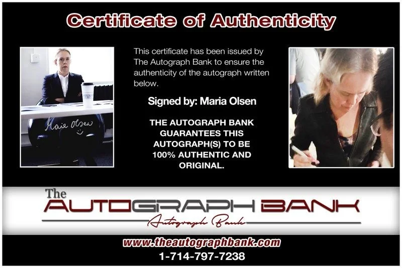 Maria Olsen — Maria Olsen authentic signed celebrity 8x10 photo W/Cert Autographed D6, изображение 2