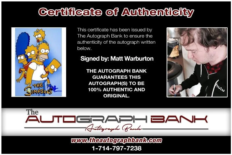 Matt Warburton — Matt Warburton authentic signed celebrity 8x10 photo W/Cert Autographed 2716g, image 2