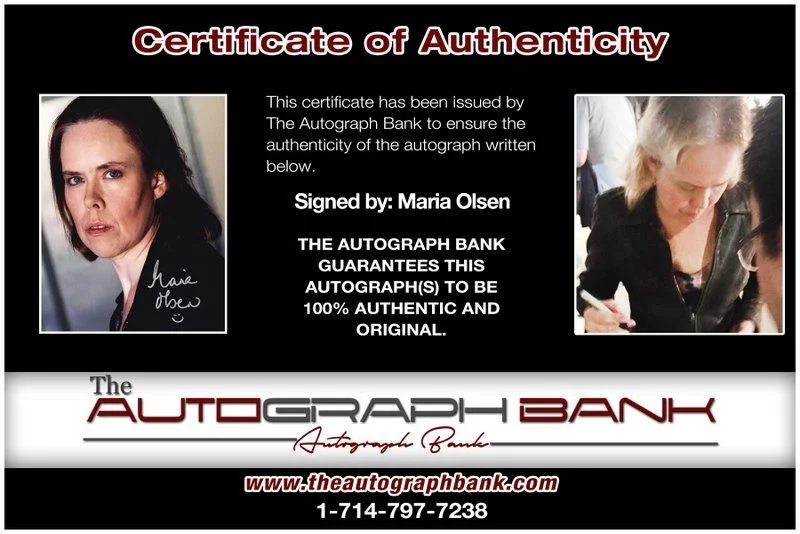 Maria Olsen — Maria Olsen authentic signed celebrity 8x10 photo W/Cert Autographed D8, изображение 2