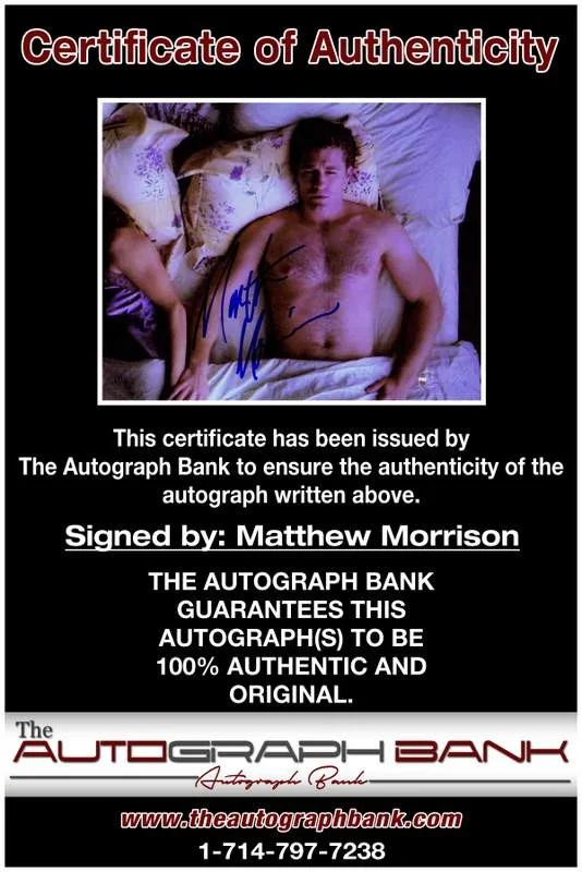 Matthew Morrison — Matthew Morrison authentic signed celebrity 8x10 photo W/Cert Autographed A2, image 2