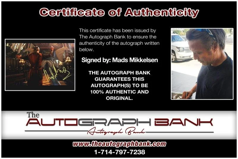Mads Mikkelsen — Mads Mikkelsen authentic signed celebrity 8x10 photo W/Cert Autographed D4, изображение 2
