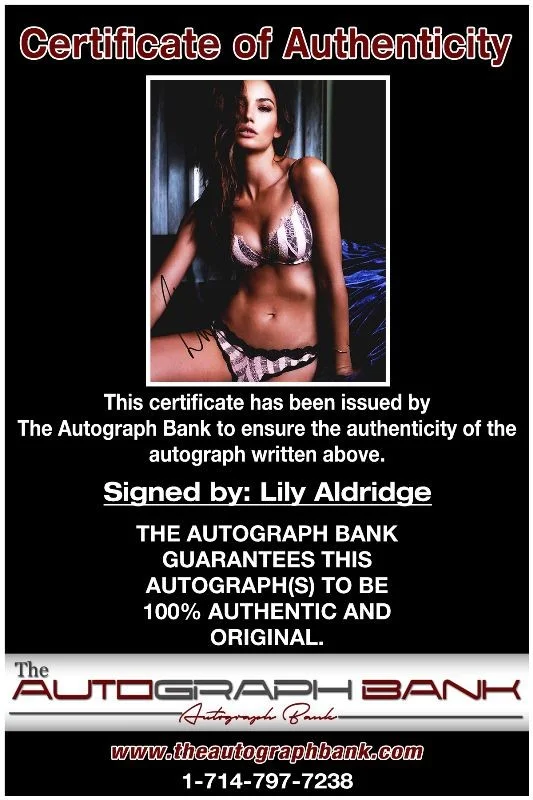 Lily Aldridge — Lily Aldridge authentic signed models 8x10 photo W/Cert Autographed 518a1, image 2