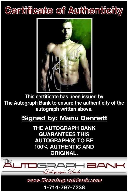 Manu Bennett — Manu Bennett authentic signed celebrity 8x10 photo W/Cert Autographed 2616c, изображение 2