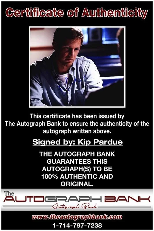 Kip Pardue — Kip Pardue authentic signed celebrity 8x10 W/Certificate Autographed (A0002), image 2
