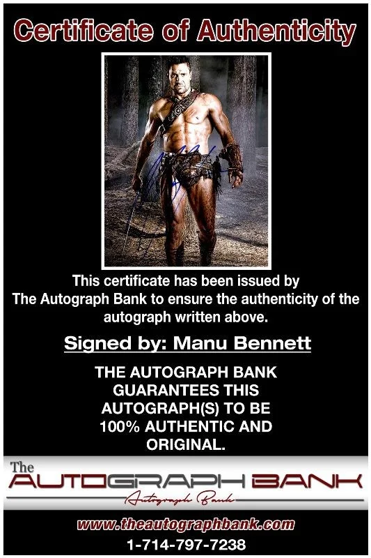 Manu Bennett — Manu Bennett authentic signed celebrity 8x10 photo W/Cert Autographed 2616a, изображение 2
