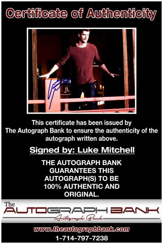 Luke Mitchell — Luke Mitchell authentic signed celebrity 8x10 photo W/Cert Autographed A2, image 2