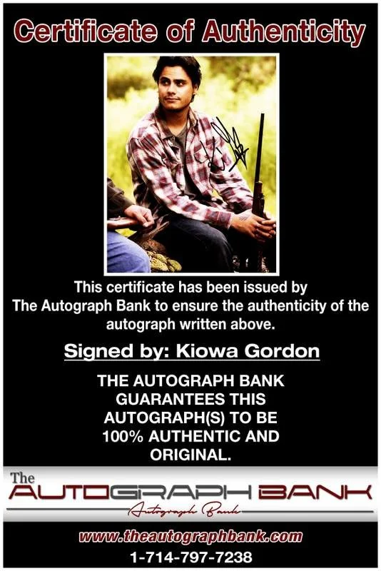 Kiowa Gordon — Kiowa Gordon authentic signed celebrity 8x10 photo W/Cert Autographed A2, изображение 2
