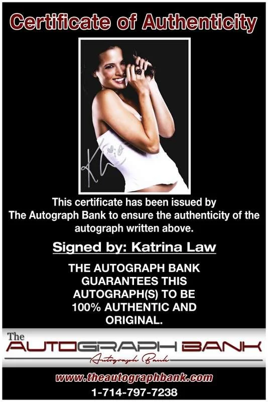 Katrina Law — Katrina Law authentic signed celebrity 8x10 photo W/Cert Autographed A7, изображение 2