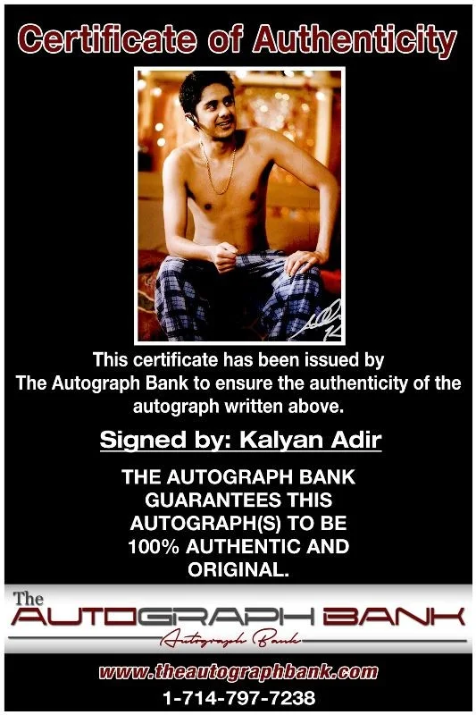 Adhir Kalyan — Adhir Kalyan authentic signed celebrity 8x10 photo W/Cert Autographed 125d1, изображение 2