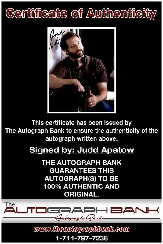 Judd Apatow — Judd Apatow authentic signed celebrity 8x10 photo W/Cert Autographed C1, изображение 2