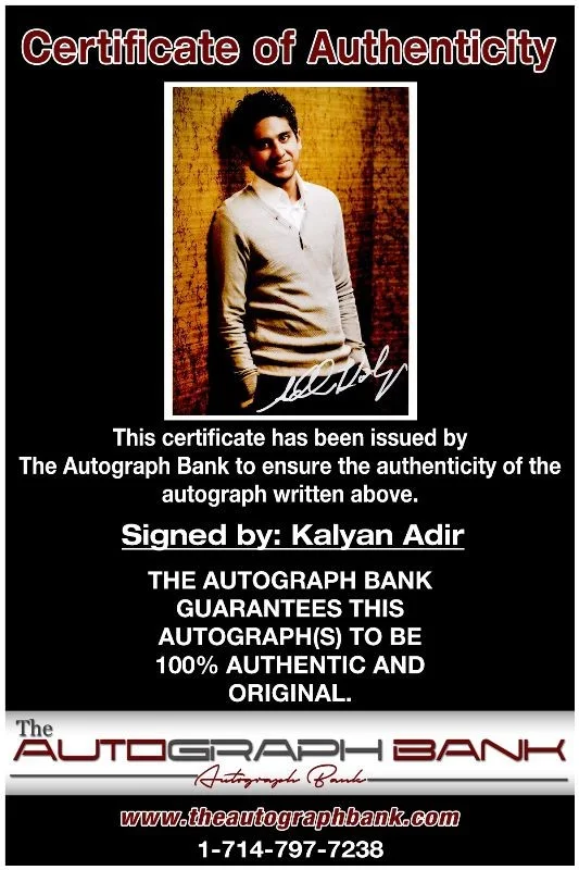 Adhir Kalyan — Adhir Kalyan authentic signed celebrity 8x10 photo W/Cert Autographed 125a1, изображение 2