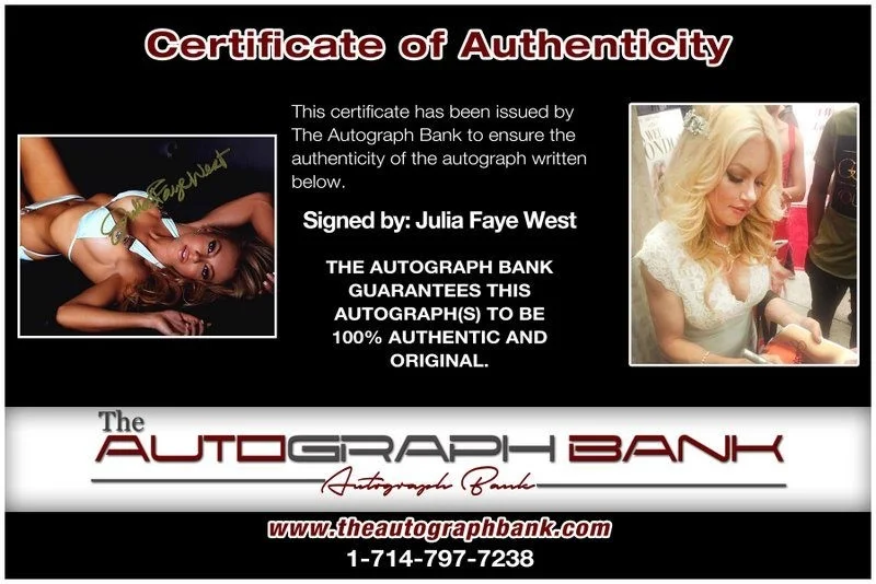 Julia Faye West — Julia Faye West authentic signed celebrity 8x10 photo W/Cert Autographed D17, image 2