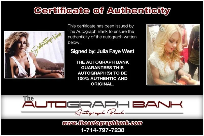 Julia Faye West — Julia Faye West authentic signed celebrity 8x10 photo W/Cert Autographed D2, изображение 2
