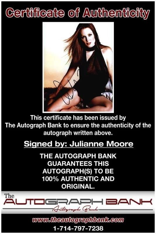 Julianne Moore — Julianne Moore authentic signed celebrity 8x10 photo W/Cert Autographed B0001, изображение 2