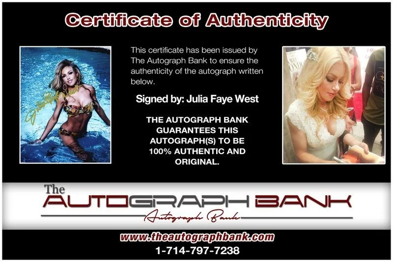 Julia Faye West — Julia Faye West authentic signed celebrity 8x10 photo W/Cert Autographed D13, image 2