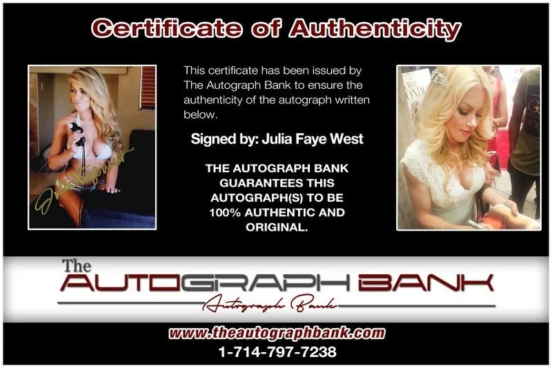 Julia Faye West — Julia Faye West authentic signed celebrity 8x10 photo W/Cert Autographed D9, изображение 2
