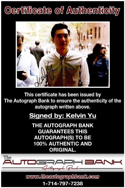 Kelvin Yu — Kelvin Yu authentic signed celebrity 8x10 photo W/Cert Autographed 125a1, изображение 2