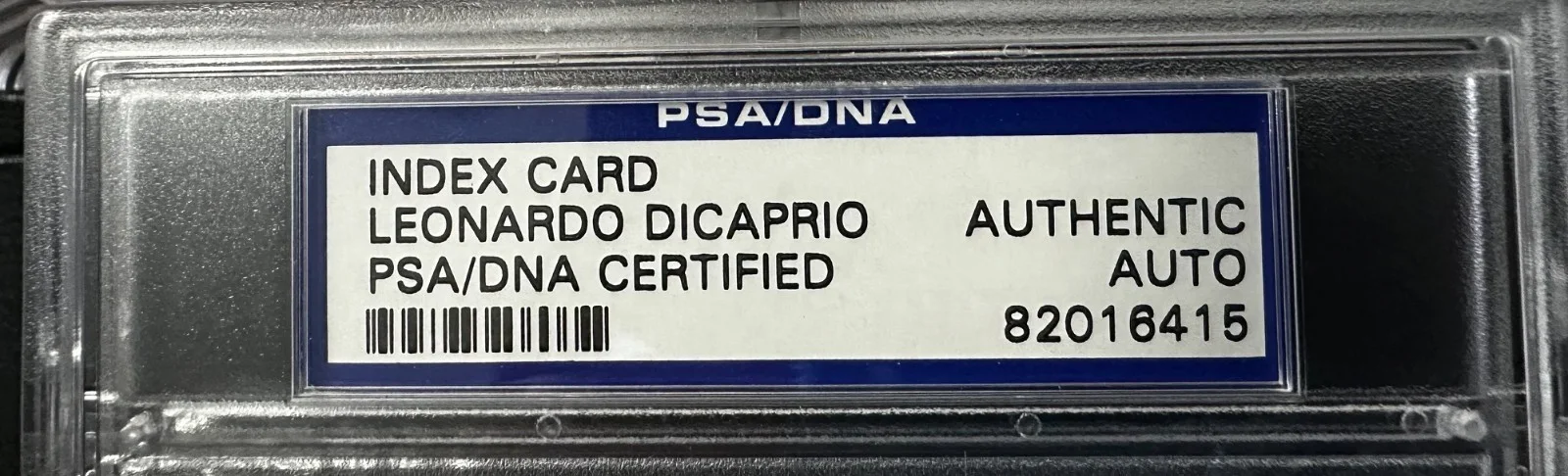 Leonardo Dicaprio — Leonardo DiCaprio PSA DNA Authentic Slabbed Full Signature Index Card RARE Auto!