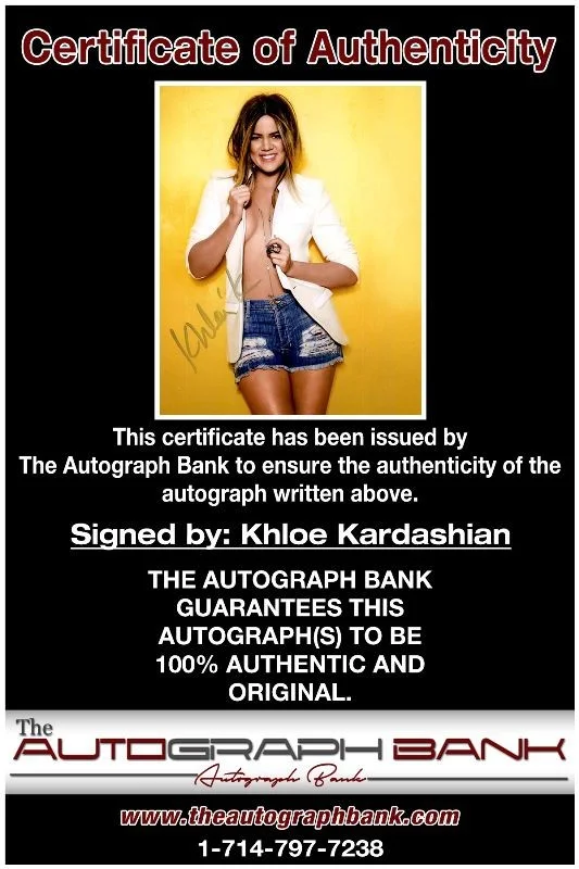 Khloe Kardashian — Khloe Kardashian authentic signed celebrity 8x10 photo W/Cert Autographed 2616c, изображение 2