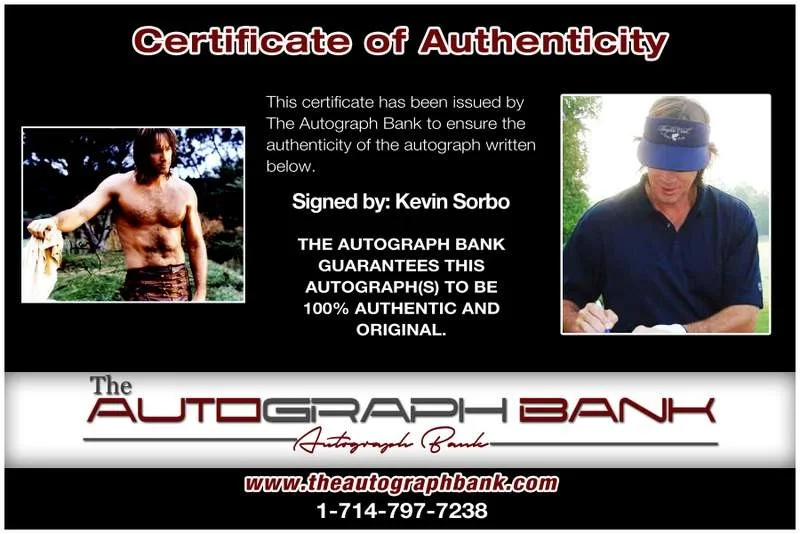 Kevin Sorbo — Kevin Sorbo authentic signed celebrity 8x10 photo W/Cert Autographed A3