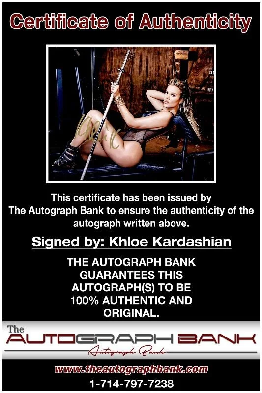 Khloe Kardashian — Khloe Kardashian authentic signed celebrity 8x10 photo W/Cert Autographed 2616b, изображение 2