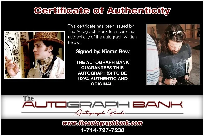 Kieran Bew — Kieran Bew authentic signed celebrity 8x10 photo W/Cert Autographed 2616b, изображение 2