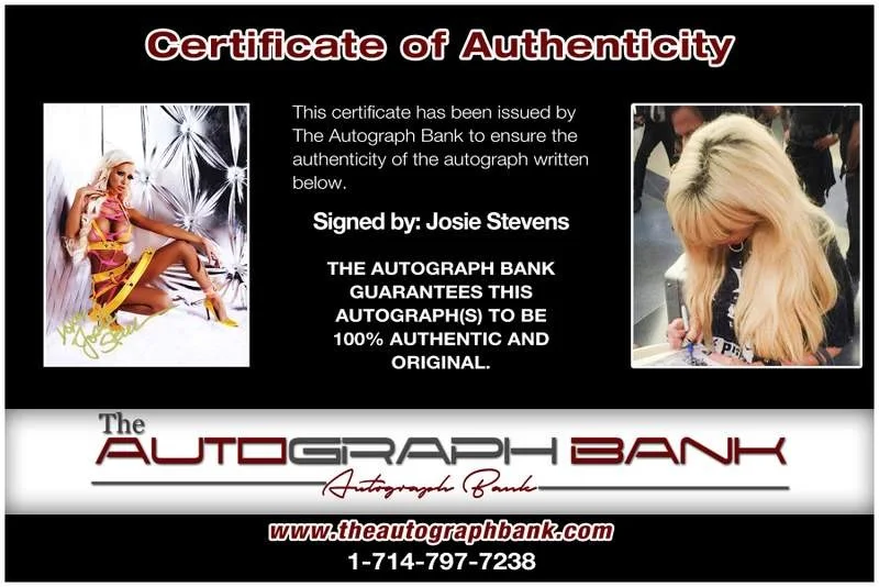 Josie Stevens — Josie Stevens authentic signed model 8x10 photo W/Cert Autographed A0013, image 2