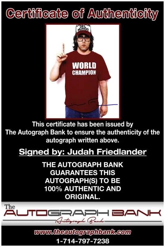 Judah Friedlander — Judah Friedlander authentic signed celebrity 8x10 photo W/Cert Autographed B0009, изображение 2