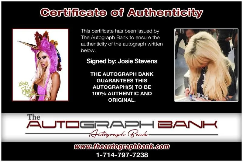 Josie Stevens — Josie Stevens authentic signed model 8x10 photo W/Cert Autographed A0006, image 2