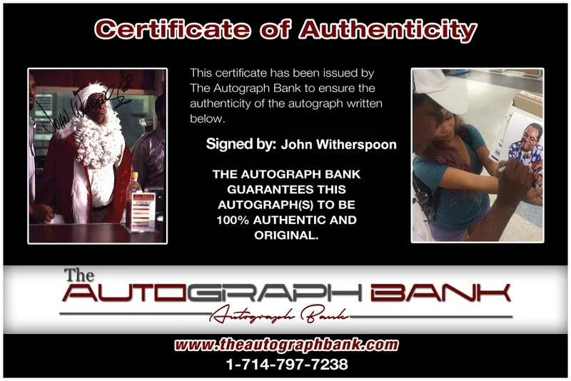 John Witherspoon — John Witherspoon signed celebrity 8x10 photo W/Certificate (A000004), изображение 2