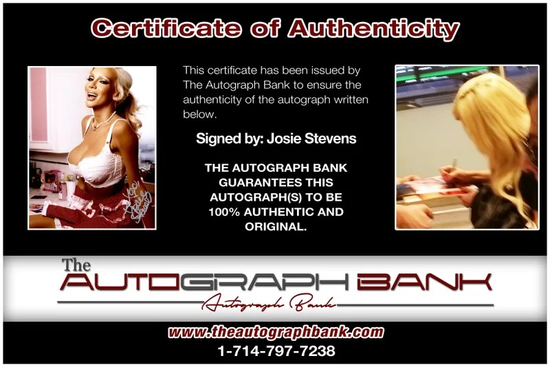Josie Stevens — Josie Stevens authentic signed celebrity 8x10 photo W/Cert Autographed G01, изображение 2