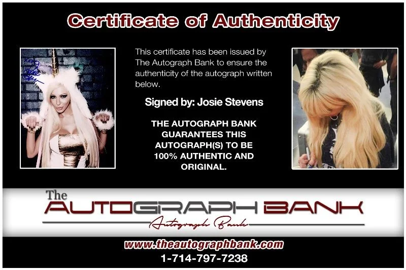 Josie Stevens — Josie Stevens authentic signed celebrity 8x10 photo W/Cert Autographed 2616t, изображение 2