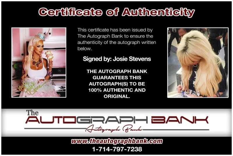 Josie Stevens — Josie Stevens authentic signed model 8x10 photo W/Cert Autographed A0017, image 2