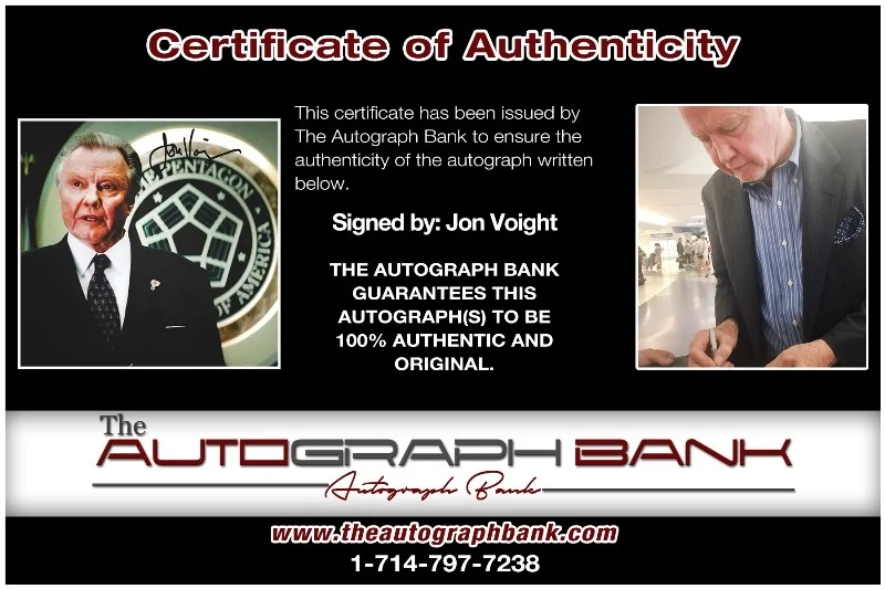 Jon Voight — Jon Voight authentic signed celebrity 8x10 photo W/Cert Autographed 40216g1, изображение 2