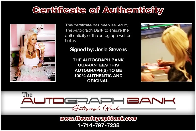 Josie Stevens — Josie Stevens authentic signed celebrity 8x10 photo W/Cert Autographed F01, изображение 2