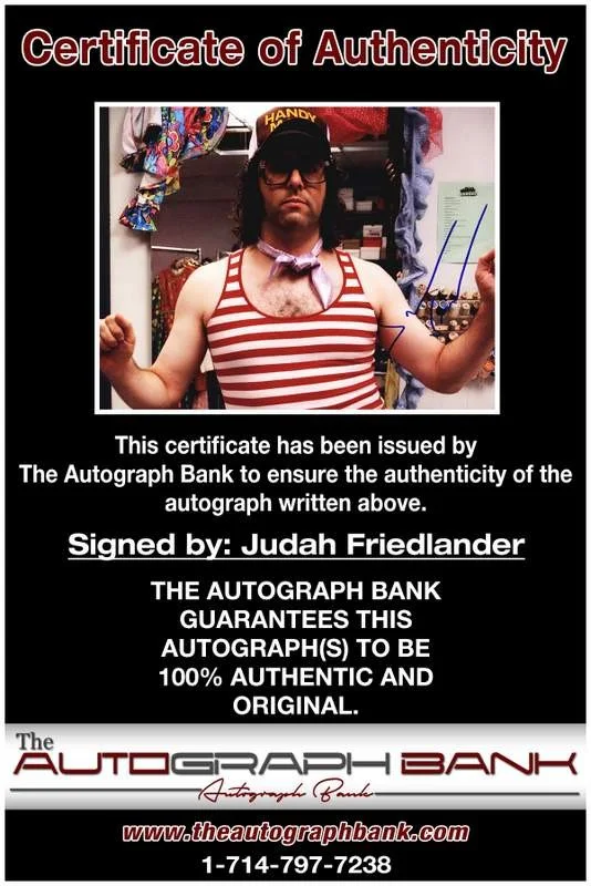 Judah Friedlander — Judah Friedlander authentic signed celebrity 8x10 photo W/Cert Autographed B0008, image 2