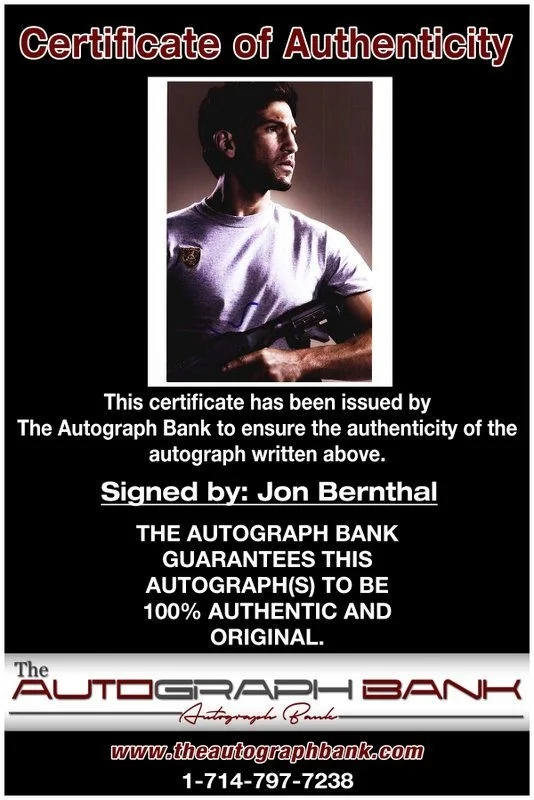Jon Bernthal — Jon Bernthal authentic signed celebrity 8x10 photo W/Cert Autographed D2, image 2