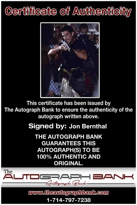 Jon Bernthal — Jon Bernthal signed celebrity 8x10 photo W/Certificate (51816d1), изображение 2