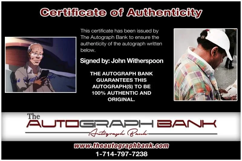 John Witherspoon — John Witherspoon authentic signed celebrity 8x10 photo W/Cert Autographed B0001, image 2