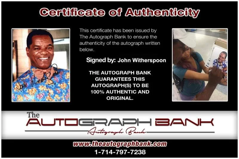 John Witherspoon — John Witherspoon signed celebrity 8x10 photo W/Certificate (A000008), image 2