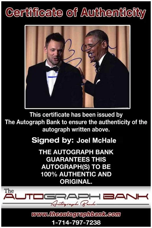 Joel Mchale — Joel McHale signed celebrity 8x10 photo W/Certificate (51816c1), изображение 2