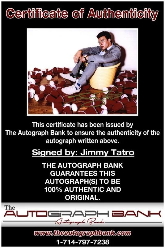 Jimmy Tatro — Jimmy Tatro authentic signed celebrity 8x10 photo W/Cert Autographed D7, изображение 2