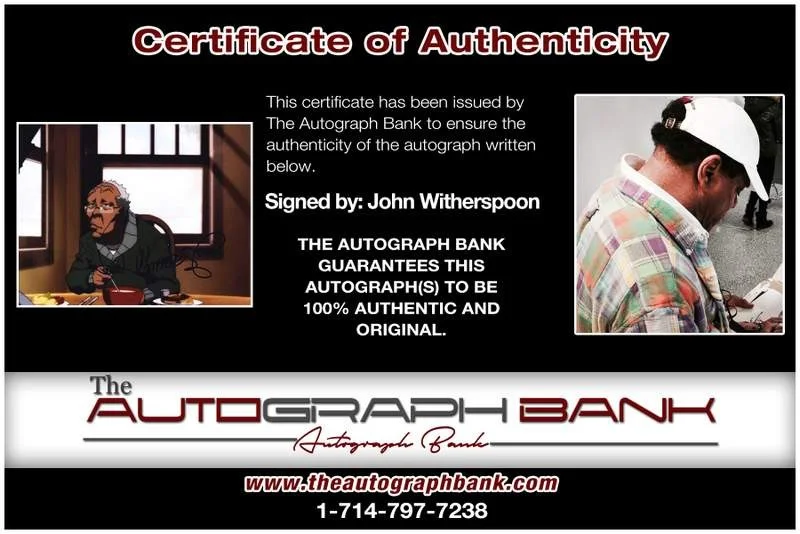 John Witherspoon — John Witherspoon authentic signed celebrity 8x10 photo W/Cert Autographed B0002, изображение 2