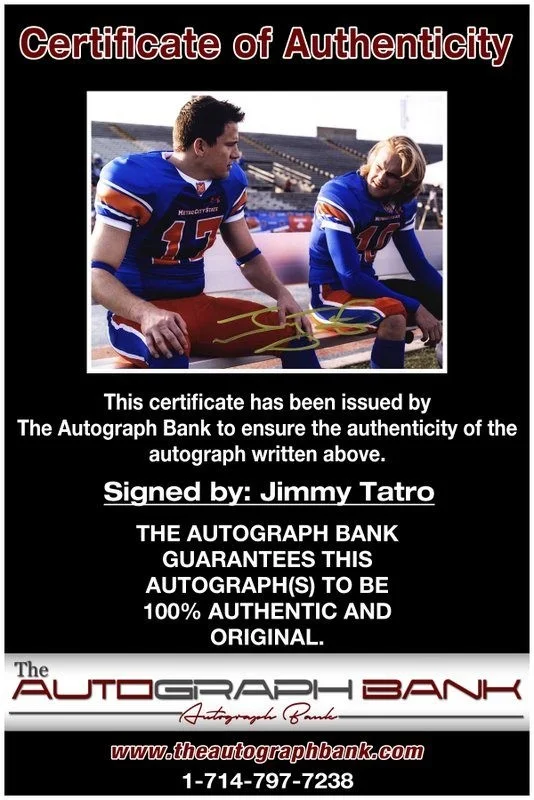 Jimmy Tatro — Jimmy Tatro authentic signed celebrity 8x10 photo W/Cert Autographed D6, image 2