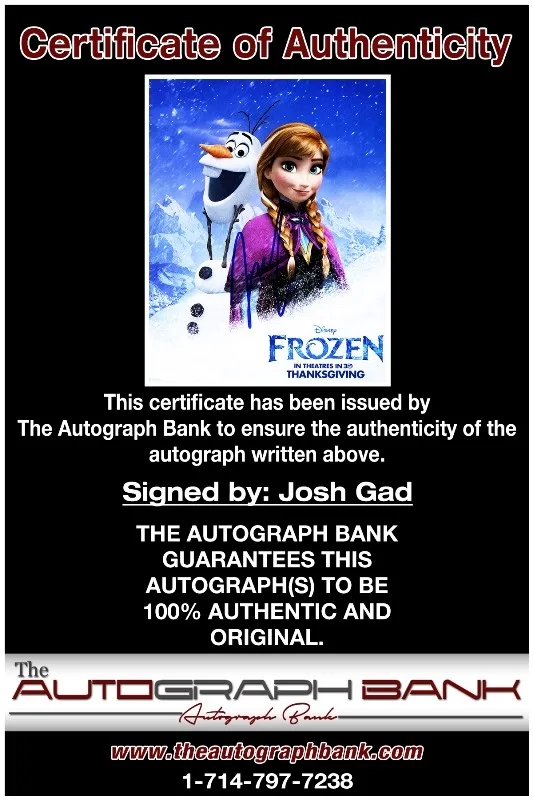 Josh Gad — Josh Gad authentic signed celebrity 8x10 photo W/Cert Autographed 42216a1, image 2