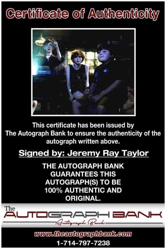 Jeremy Ray Taylor — Jeremy Ray Taylor authentic signed celebrity 8x10 W/Cert Autographed A0006, image 2