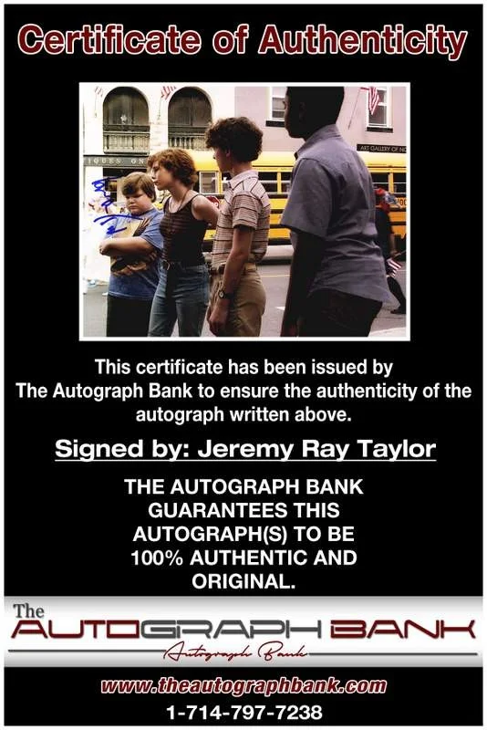 Jeremy Ray Taylor — Jeremy Ray Taylor authentic signed celebrity 8x10 W/Cert Autographed A0005, image 2